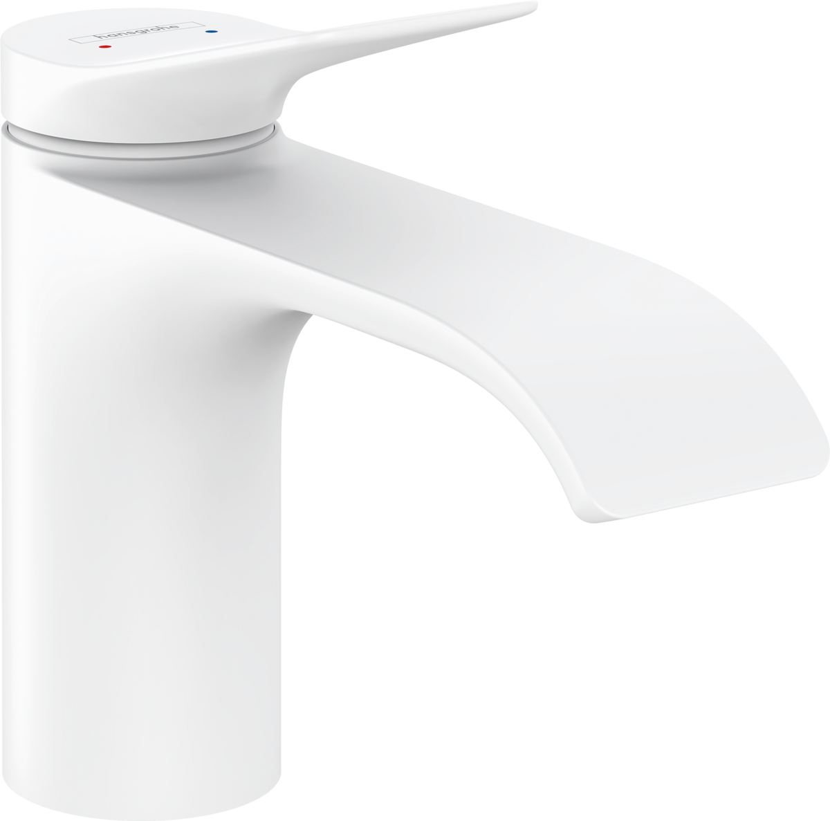 Hansgrohe Vivenis Single Lever Basin Mixer 80 Without Waste Set - Matt White - 75012700