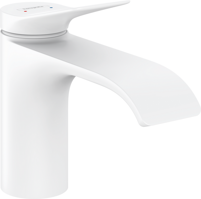Hansgrohe Vivenis Single Lever Basin Mixer 80 Without Waste Set - Matt White - 75012700