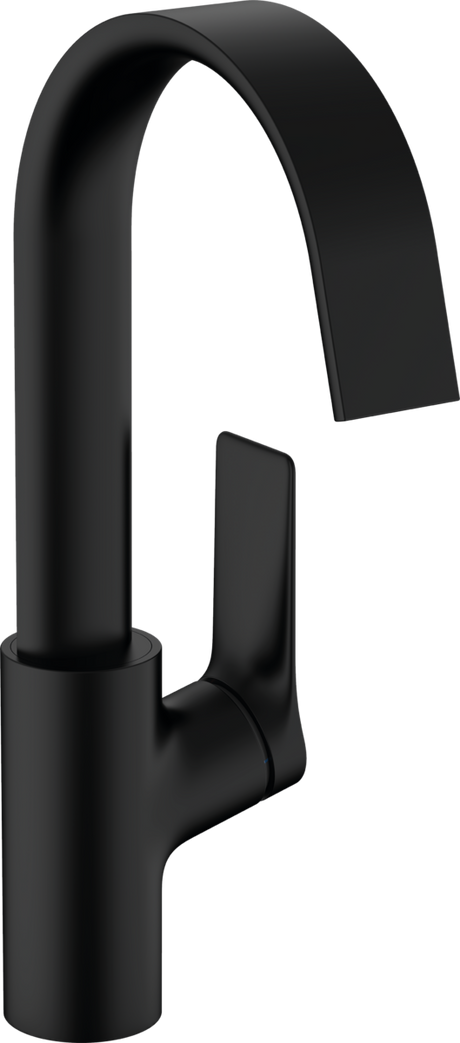 Hansgrohe Vivenis Single Lever Basin Mixer 210 With Swivel Spout Without Waste Set - Matt Black - 75032000