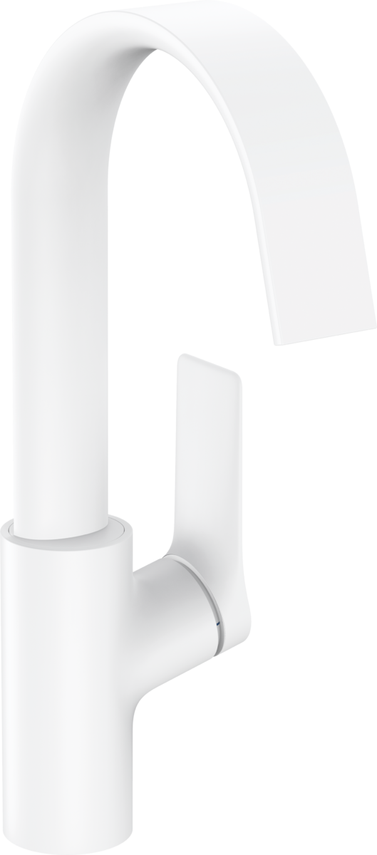 Hansgrohe Vivenis Single Lever Basin Mixer 210 With Swivel Spout Without Waste Set - Matt White - 75032700
