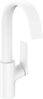 Hansgrohe Vivenis Single Lever Basin Mixer 210 With Swivel Spout Without Waste Set - Matt White - 75032700