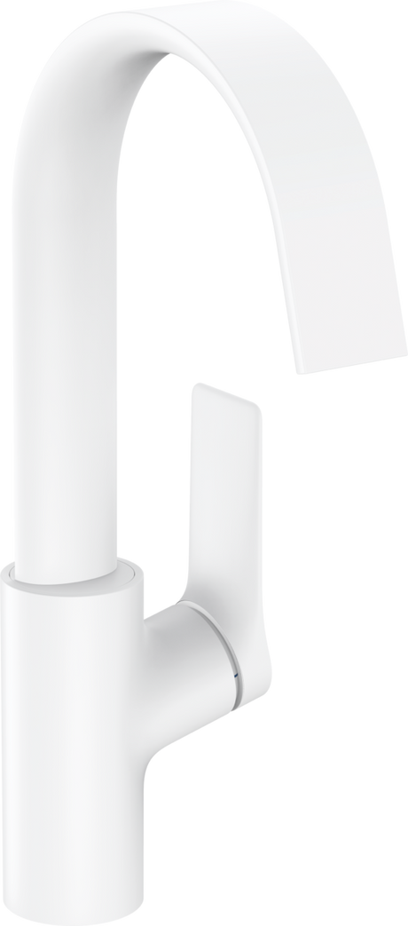 Hansgrohe Vivenis Single Lever Basin Mixer 210 With Swivel Spout And Pop-up Waste Set - Matt White - 75030700