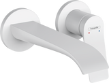 Hansgrohe Vivenis Single Lever Basin Mixer For Concealed Installation Wall-mounted With Spout 192mm - Matt White - 75050700