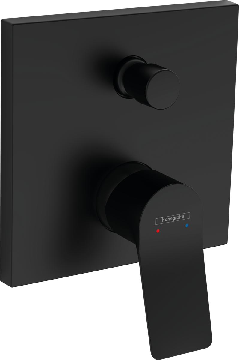 Hansgrohe Vivenis Single Lever Bath Mixer For Concealed Installation with Integrated Security Combination According to EN1717 - Matt Black - 75416670