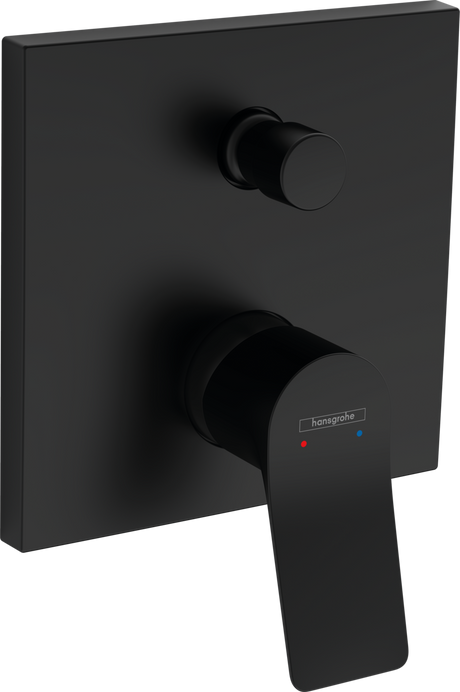 Hansgrohe Vivenis Single Lever Bath Mixer For Concealed Installation with Integrated Security Combination According to EN1717 - Matt Black - 75416670