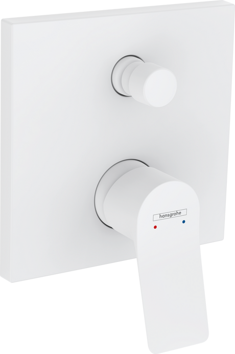 Hansgrohe Vivenis Single Lever Bath Mixer For Concealed Installation with Integrated Security Combination According to EN1717 - Matt White - 75416700