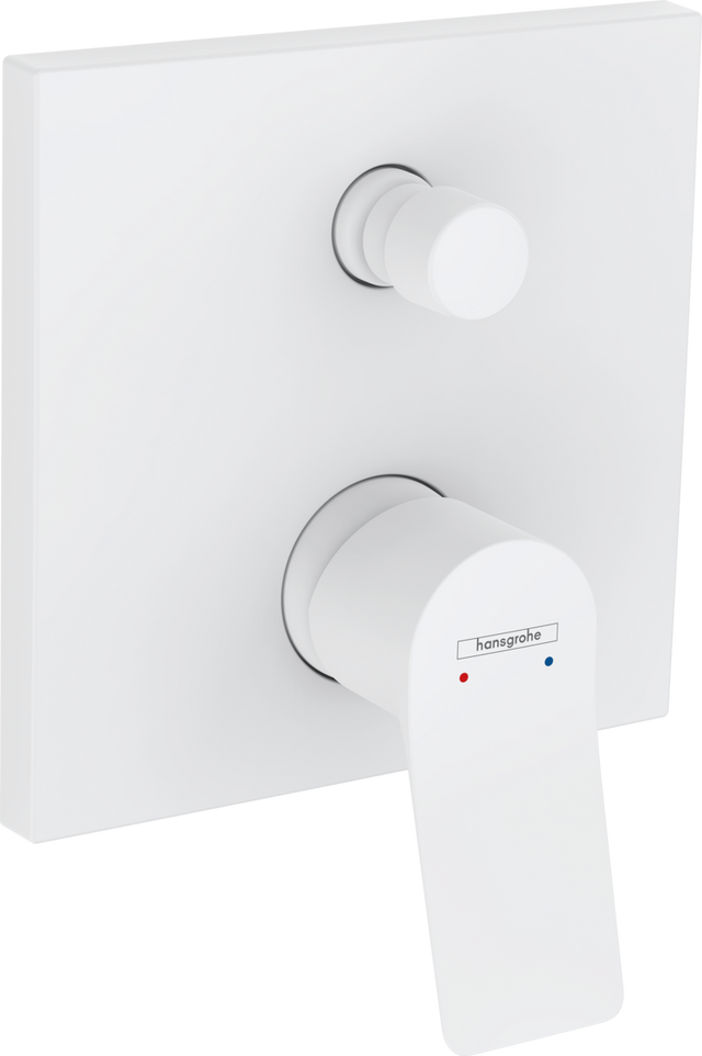 Hansgrohe Vivenis Single Lever Bath Mixer For Concealed Installation with Integrated Security Combination According to EN1717 - Matt White - 75416700