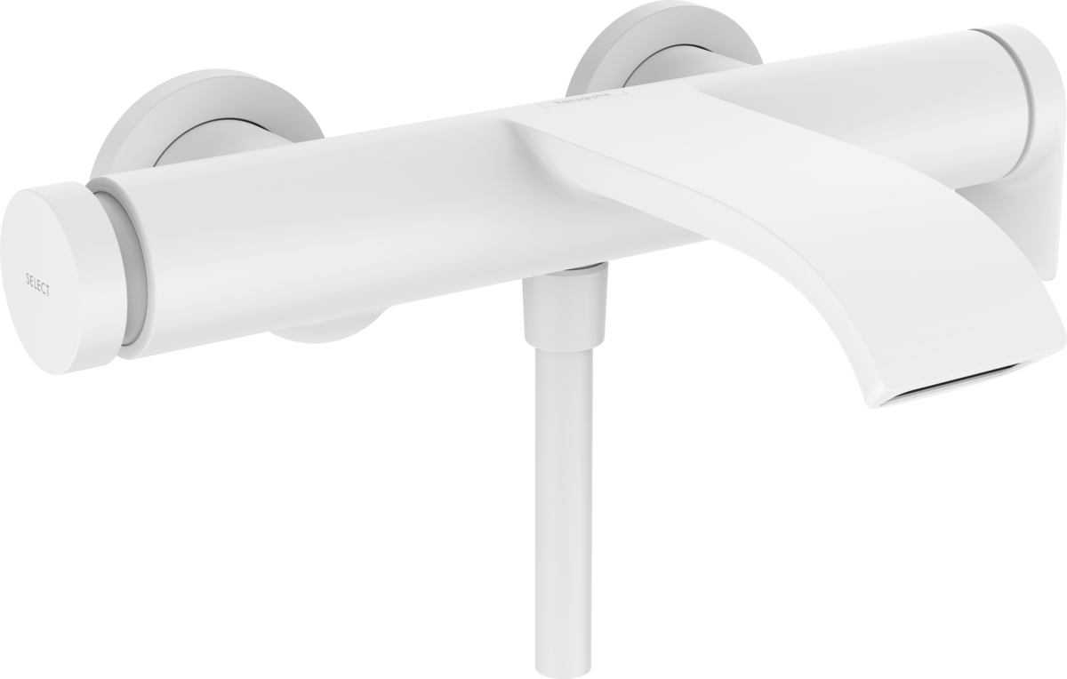 Hansgrohe Vivenis Single Lever Bath Mixer For Exposed Installation - Matt White - 75420700