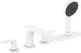 Hansgrohe Vivenis 4-hole Rim Mounted Bath Mixer With Sbox - Matt White - 75444700