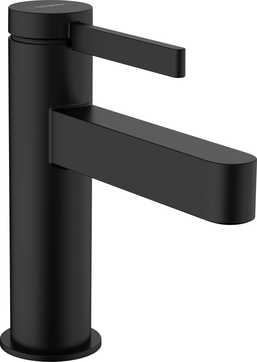 Hansgrohe Finoris Single Lever Basin Mixer 100 With Push-open Waste Set - Matt Black - 76010670