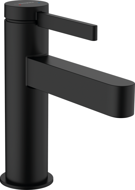 Hansgrohe Finoris Single Lever Basin Mixer 100 With Push-open Waste Set - Matt Black - 76010670