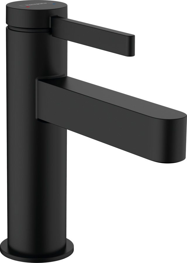 Hansgrohe Finoris Single Lever Basin Mixer 100 With Push-open Waste Set - Matt Black - 76010670