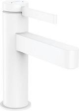 Hansgrohe Finoris Single Lever Basin Mixer 100 With Push-open Waste Set - Matt White - 76010700