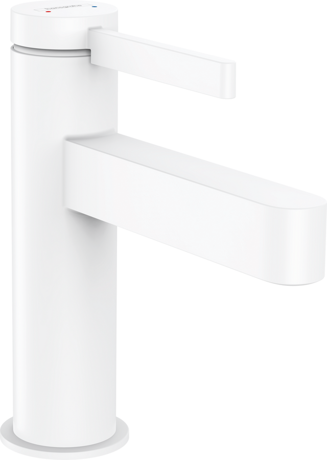 Hansgrohe Finoris Single Lever Basin Mixer 100 With Push-open Waste Set - Matt White - 76010700