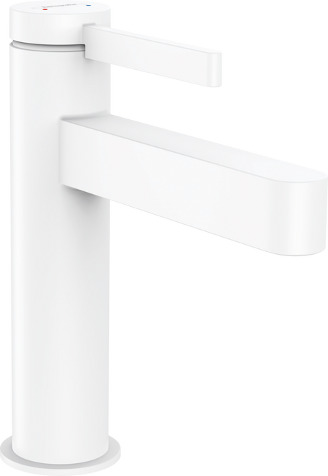 Hansgrohe Finoris Single Lever Basin Mixer 110 with Push-open Waste Set - Matt White - 76023700