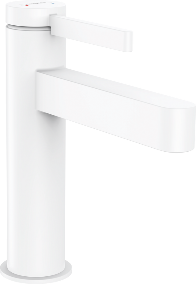 Hansgrohe Finoris Single Lever Basin Mixer 110 with Push-open Waste Set - Matt White - 76023700