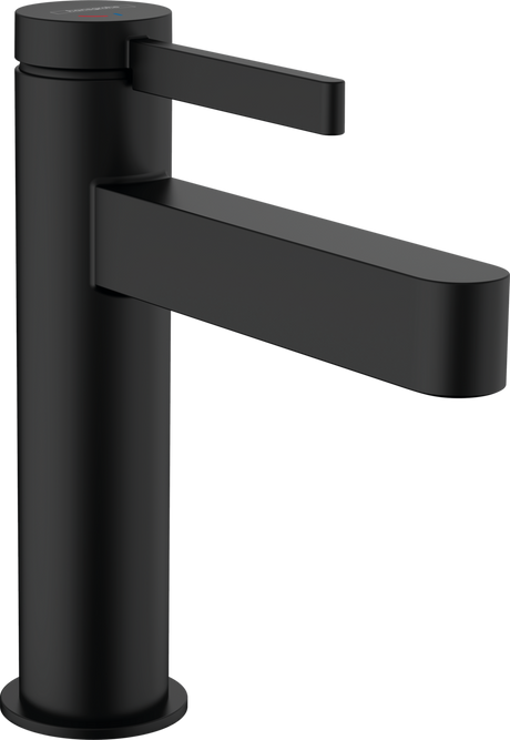 Hansgrohe Finoris Single Lever Basin Mixer 110 Coolstart With Push-open Waste Set - Matt Black - 76024670