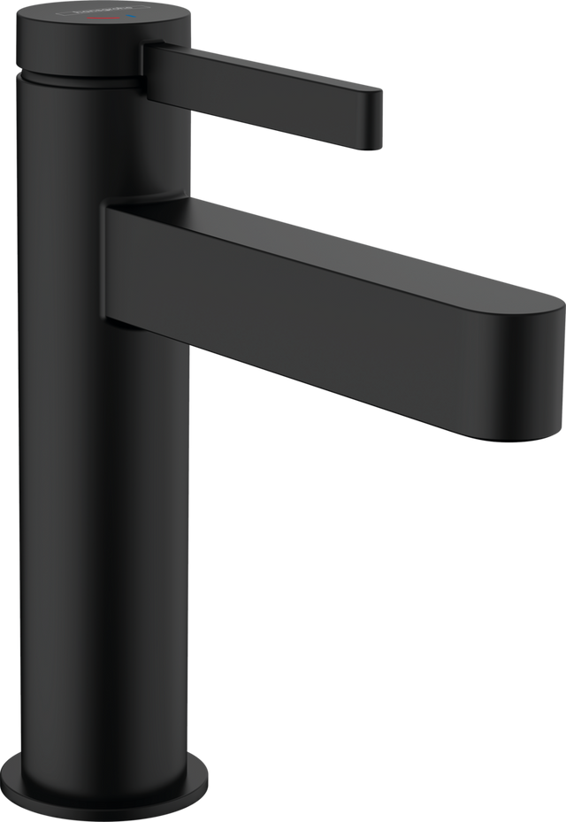 Hansgrohe Finoris Single Lever Basin Mixer 110 Coolstart With Push-open Waste Set - Matt Black - 76024670