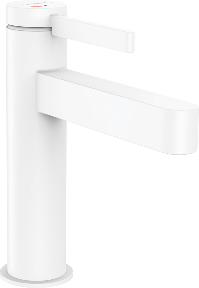 Hansgrohe Finoris Single Lever Basin Mixer 110 Coolstart With Push-open Waste Set - Matt White - 76024700