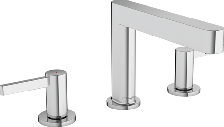 Hansgrohe Finoris 3-hole Basin Mixer 110 with Push-open Waste Set - Chrome - 76033000