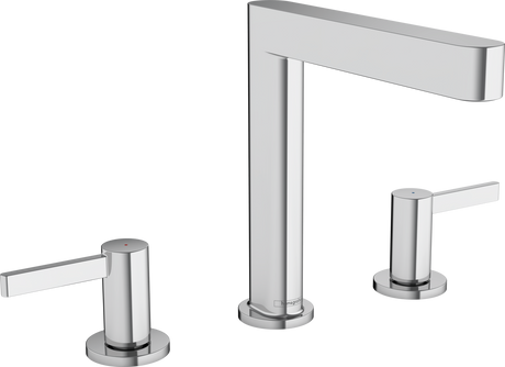 Hansgrohe Finoris 3-hole Basin Mixer 160 With Push-open Waste Set - Chrome - 76034000