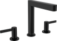 Hansgrohe Finoris 3-hole Basin Mixer 160 With Push-open Waste Set - Matt Black - 76034670