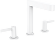 Hansgrohe Finoris 3-hole Basin Mixer 160 With Push-open Waste Set - Matt White - 76034700