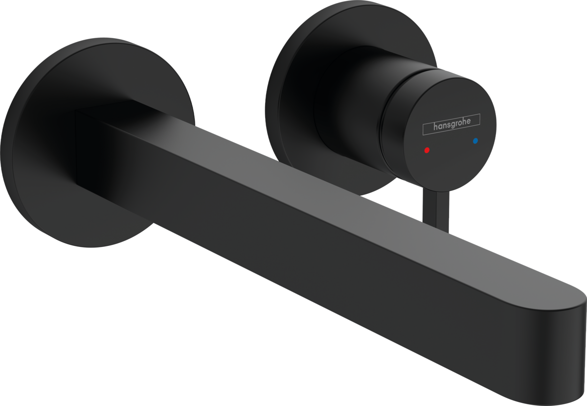 Hansgrohe Finoris Single Lever Basin Mixer For Concealed Installation Wall-mounted With Spout 228mm - Matt Black - 76050670