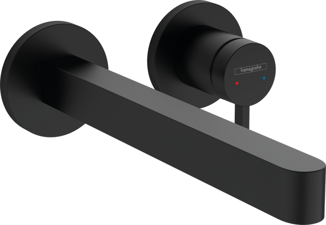 Hansgrohe Finoris Single Lever Basin Mixer For Concealed Installation Wall-mounted With Spout 228mm - Matt Black - 76050670