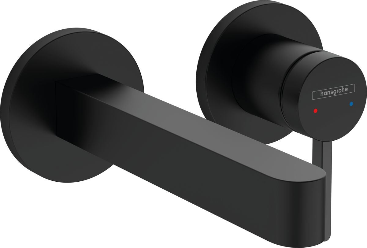 Hansgrohe Finoris Single Lever Basin Mixer For Concealed Installation Wall-mounted With Spout 168mm - Matt Black - 76051670