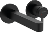 Hansgrohe Finoris Single Lever Basin Mixer For Concealed Installation Wall-mounted With Spout 168mm - Matt Black - 76051670