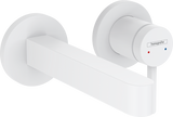 Hansgrohe Finoris Single Lever Basin Mixer For Concealed Installation Wall-mounted With Spout 168mm - Matt White - 76051700