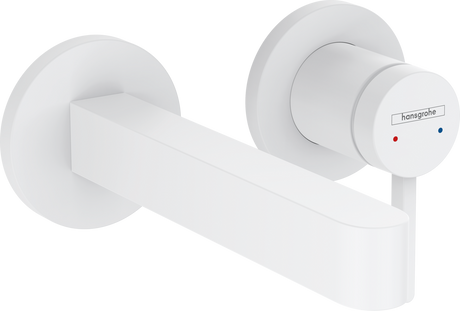 Hansgrohe Finoris Single Lever Basin Mixer For Concealed Installation Wall-mounted With Spout 168mm - Matt White - 76051700
