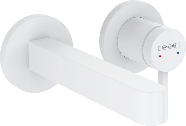 Hansgrohe Finoris Single Lever Basin Mixer For Concealed Installation Wall-mounted With Spout 168mm - Matt White - 76051700