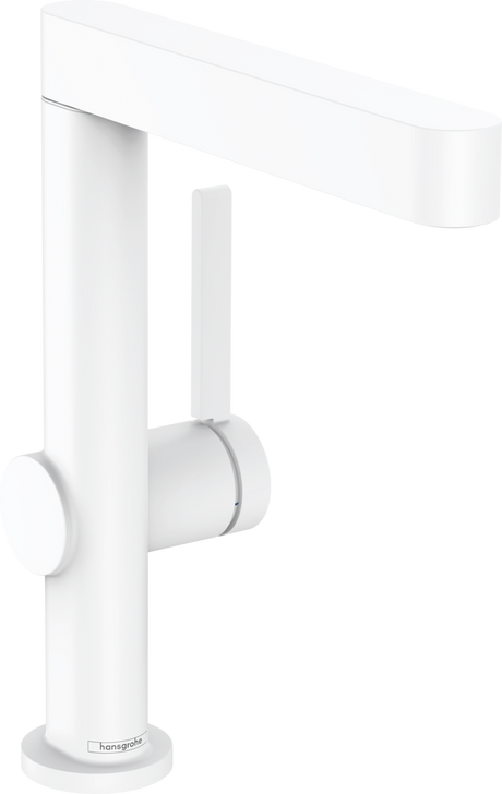 Hansgrohe Finoris Single Lever Basin Mixer 230 with Swivel Spout And Push-open Waste Set - Matt White - 76060700