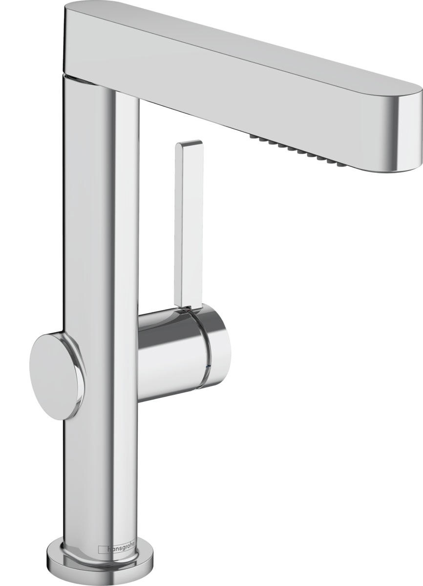 Hansgrohe Finoris Single Lever Basin Mixer 230 with Pull-out Spray  2jet And Push-open Waste Set - Chrome - 76063000