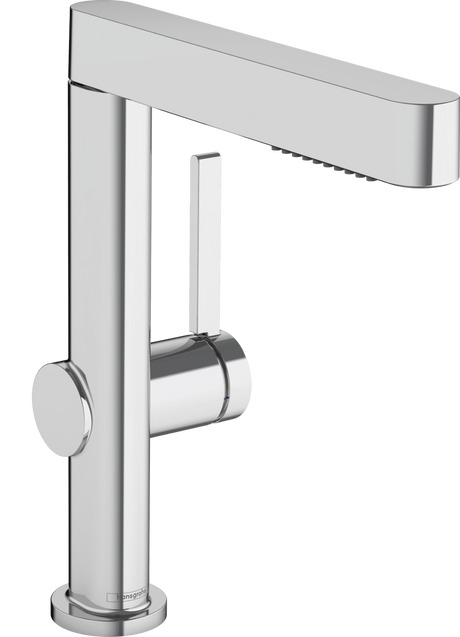 Hansgrohe Finoris Single Lever Basin Mixer 230 with Pull-out Spray  2jet And Push-open Waste Set - Chrome - 76063000