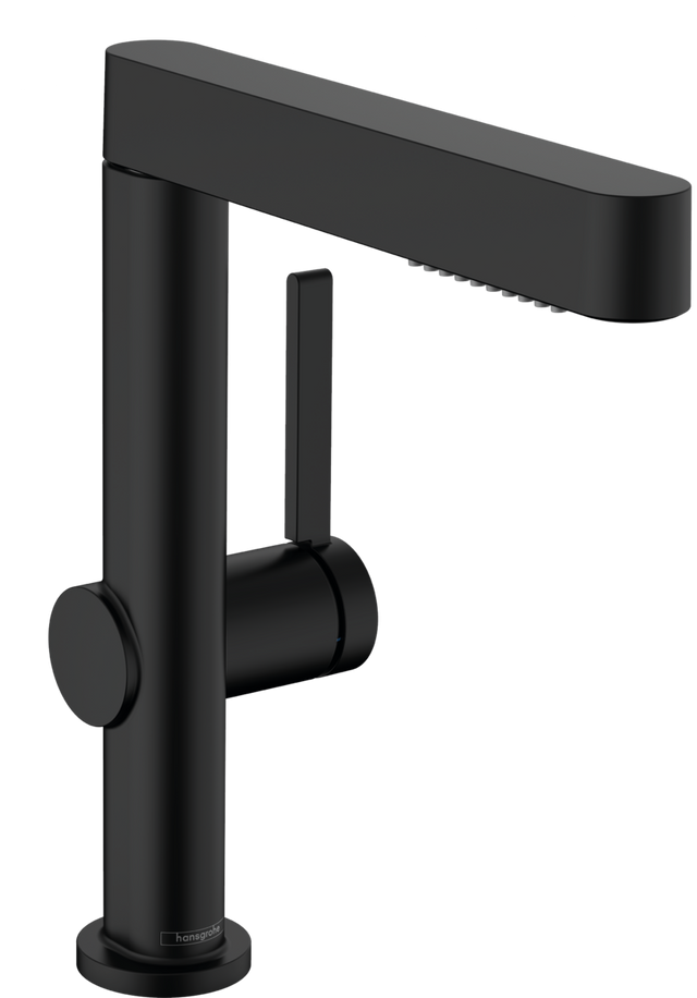 Hansgrohe Finoris Single Lever Basin Mixer 230 with Pull-out Spray  2jet And Push-open Waste Set - Matt Black - 76063670 - DISCONTINUED