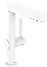 Hansgrohe Finoris Single Lever Basin Mixer 230 with Pull-out Spray  2jet And Push-open Waste Set - Matt White - 76063700