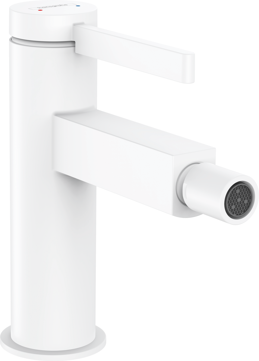 Hansgrohe Finoris Single Lever Bidet Mixer With Push-open Waste Set - Matt White - 76200700