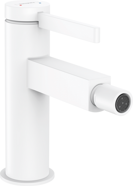 Hansgrohe Finoris Single Lever Bidet Mixer With Push-open Waste Set - Matt White - 76200700