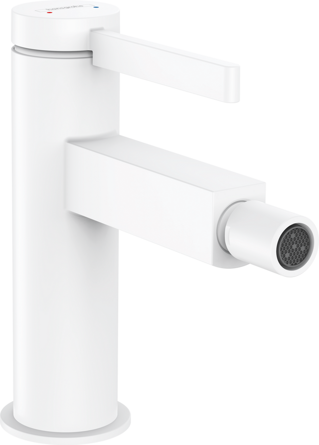 Hansgrohe Finoris Single Lever Bidet Mixer With Push-open Waste Set - Matt White - 76200700
