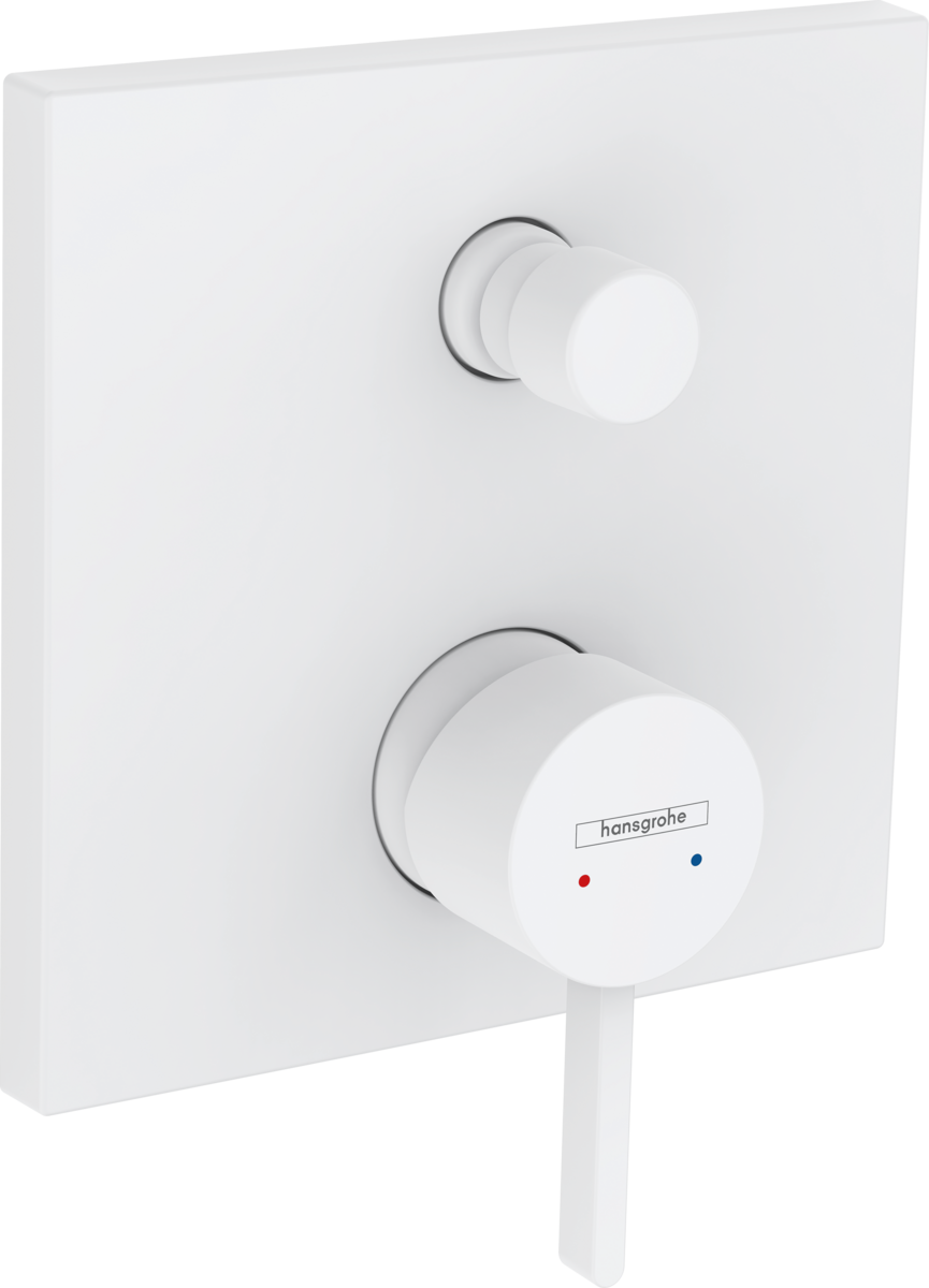Hansgrohe Finoris Single Lever Bath Mixer For Concealed Installation - Matt White - 76415700