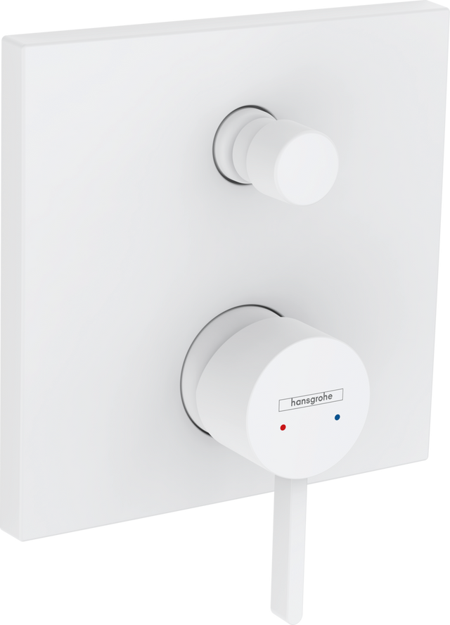 Hansgrohe Finoris Single Lever Bath Mixer For Concealed Installation - Matt White - 76415700