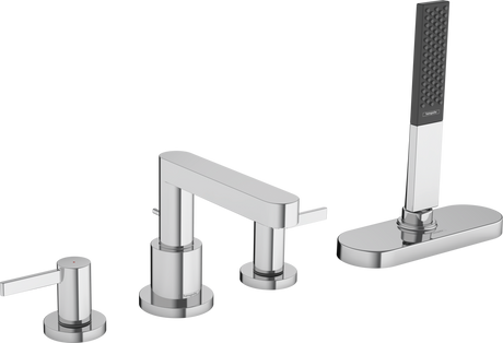 Hansgrohe Finoris 4-hole Rim Mounted Bath Mixer with sBox - Chrome - 76444000