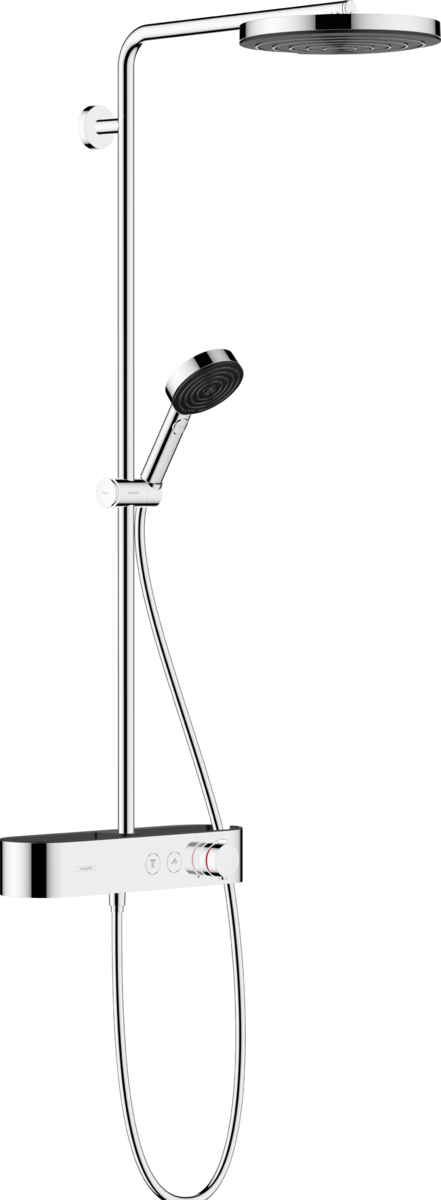 Hansgrohe Pulsify S Showerpipe 260 1jet Ecosmart With Showertablet Select 400 - Chrome - 24221000
