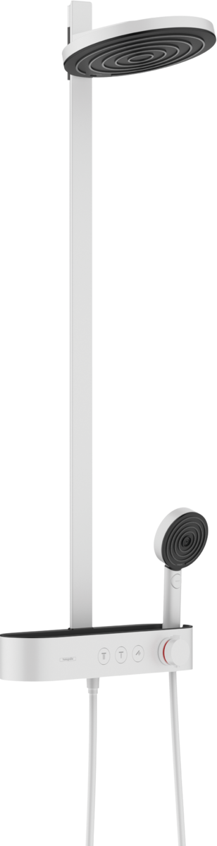 Hansgrohe Pulsify S Showerpipe 260 2jet Ecosmart With Showertablet Select 400 - Matt White - 24241700