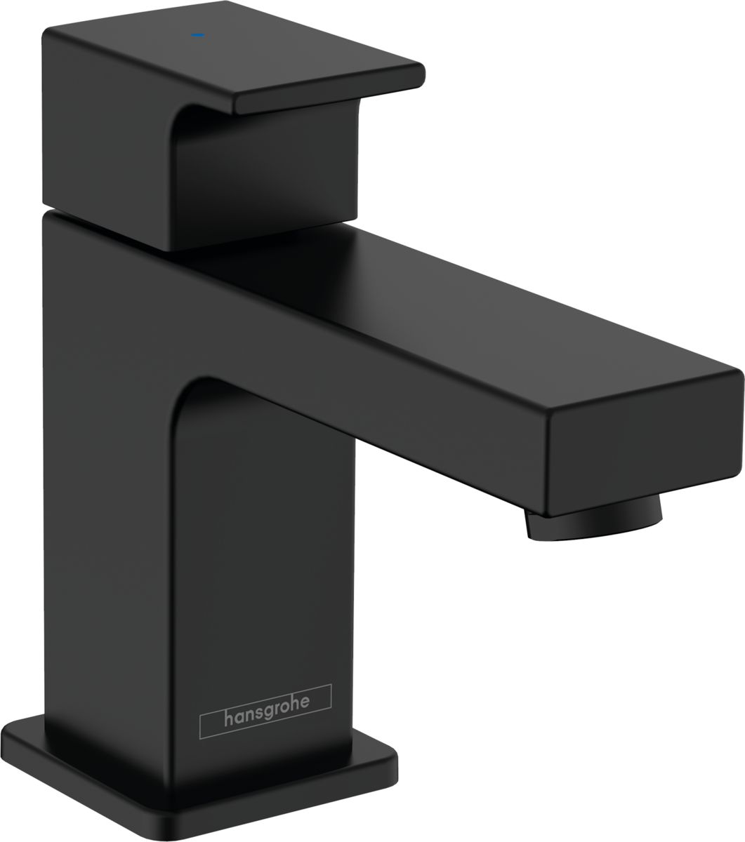 Hansgrohe Vernis Shape Pillar Tap 70 For Cold Water Without Waste Set - Matt Black - 71592670