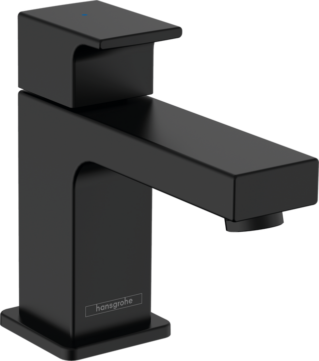 Hansgrohe Vernis Shape Pillar Tap 70 For Cold Water Without Waste Set - Matt Black - 71592670