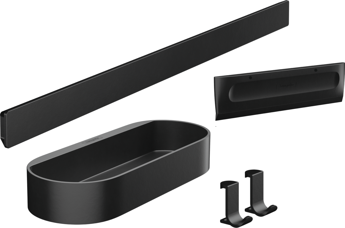 Hansgrohe Wallstoris Shower Bundle - Matt Black - 27967670